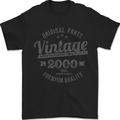 Vintage Year 23rd Birthday 2000 Mens T-Shirt 100% Cotton Black