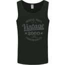 Vintage Year 23rd Birthday 2000 Mens Vest Tank Top Black