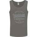 Vintage Year 23rd Birthday 2000 Mens Vest Tank Top Charcoal