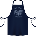 Vintage Year 25th Birthday 1998 Cotton Apron 100% Organic Navy Blue