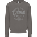 Vintage Year 27th Birthday 1996 Mens Sweatshirt Jumper Charcoal