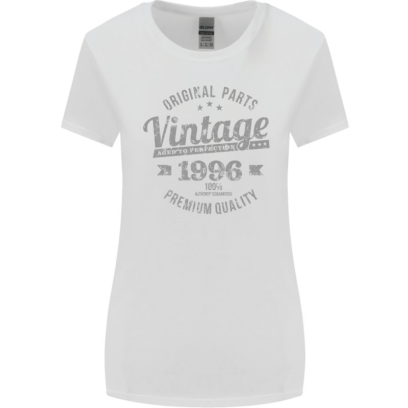 Vintage Year 27th Birthday 1996 Womens Wider Cut T-Shirt White