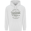 Vintage Year 29th Birthday 1994 Mens 80% Cotton Hoodie White