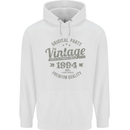 Vintage Year 29th Birthday 1994 Mens 80% Cotton Hoodie White