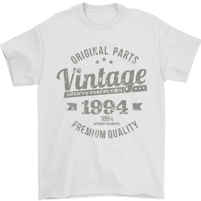 Vintage Year 29th Birthday 1994 Mens T-Shirt 100% Cotton White
