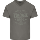 Vintage Year 29th Birthday 1994 Mens V-Neck Cotton T-Shirt Charcoal