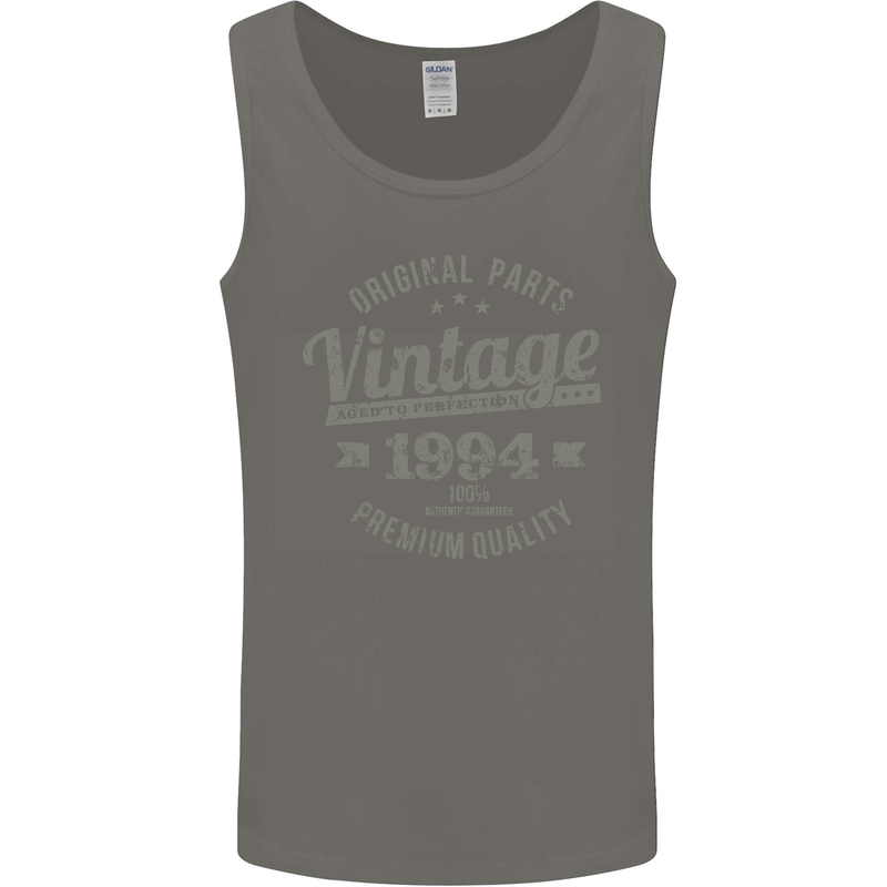 Vintage Year 29th Birthday 1994 Mens Vest Tank Top Charcoal