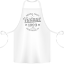 Vintage Year 30th Birthday 1993 Cotton Apron 100% Organic White