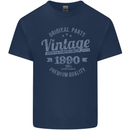 Vintage Year 33rd Birthday 1990 Mens Cotton T-Shirt Tee Top Navy Blue