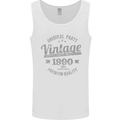 Vintage Year 33rd Birthday 1990 Mens Vest Tank Top White