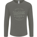 Vintage Year 34th Birthday 1989 Mens Long Sleeve T-Shirt Charcoal
