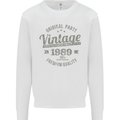 Vintage Year 34th Birthday 1989 Mens Sweatshirt Jumper White