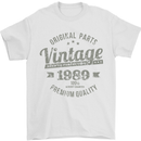 Vintage Year 34th Birthday 1989 Mens T-Shirt 100% Cotton White