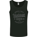 Vintage Year 34th Birthday 1989 Mens Vest Tank Top Black