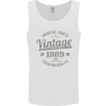 Vintage Year 34th Birthday 1989 Mens Vest Tank Top White