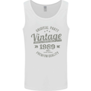 Vintage Year 34th Birthday 1989 Mens Vest Tank Top White