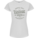 Vintage Year 34th Birthday 1989 Womens Petite Cut T-Shirt White