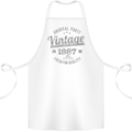 Vintage Year 36th Birthday 1987 Cotton Apron 100% Organic White