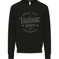 Vintage Year 36th Birthday 1987 Mens Sweatshirt Jumper Black