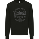 Vintage Year 36th Birthday 1987 Mens Sweatshirt Jumper Black