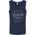 Vintage Year 36th Birthday 1987 Mens Vest Tank Top Navy Blue