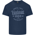 Vintage Year 37th Birthday 1986 Mens Cotton T-Shirt Tee Top Navy Blue