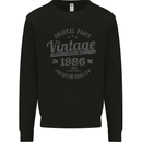 Vintage Year 37th Birthday 1986 Mens Sweatshirt Jumper Black