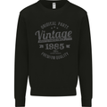 Vintage Year 38th Birthday 1985 Mens Sweatshirt Jumper Black