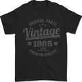 Vintage Year 38th Birthday 1985 Mens T-Shirt 100% Cotton Black