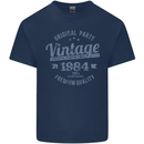 Vintage Year 39th Birthday 1984 Mens Cotton T-Shirt Tee Top Navy Blue