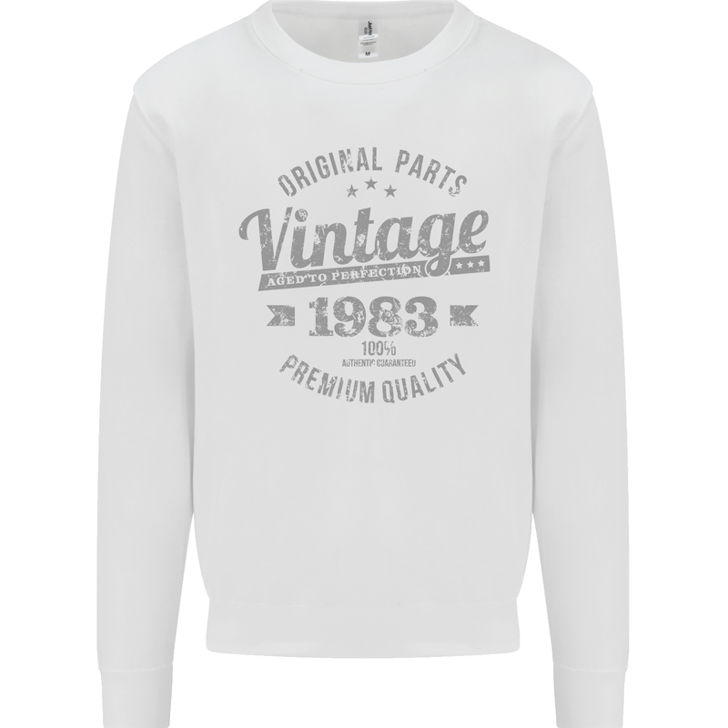 Vintage Year 40th Birthday 1983 Mens Sweatshirt Jumper White