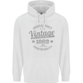 Vintage Year 41st Birthday 1982 Mens 80% Cotton Hoodie White