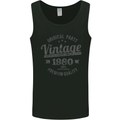 Vintage Year 43rd Birthday 1980 Mens Vest Tank Top Black