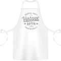 Vintage Year 45th Birthday 1978 Cotton Apron 100% Organic White