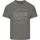Vintage Year 46th Birthday 1977 Mens Cotton T-Shirt Tee Top Charcoal