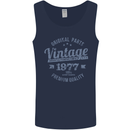 Vintage Year 46th Birthday 1977 Mens Vest Tank Top Navy Blue