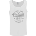 Vintage Year 46th Birthday 1977 Mens Vest Tank Top White