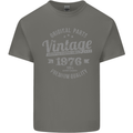 Vintage Year 47th Birthday 1976 Mens Cotton T-Shirt Tee Top Charcoal
