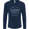 Vintage Year 47th Birthday 1976 Mens Long Sleeve T-Shirt Navy Blue