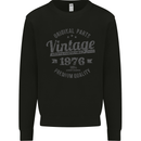 Vintage Year 47th Birthday 1976 Mens Sweatshirt Jumper Black