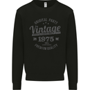 Vintage Year 48th Birthday 1975 Mens Sweatshirt Jumper Black
