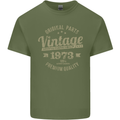 Vintage Year 50th Birthday 1973 Mens Cotton T-Shirt Tee Top Military Green