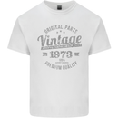 Vintage Year 50th Birthday 1973 Mens Cotton T-Shirt Tee Top White