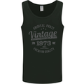Vintage Year 50th Birthday 1973 Mens Vest Tank Top Black