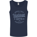 Vintage Year 50th Birthday 1973 Mens Vest Tank Top Navy Blue