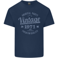 Vintage Year 52nd Birthday 1971 Mens Cotton T-Shirt Tee Top Navy Blue
