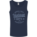 Vintage Year 52nd Birthday 1971 Mens Vest Tank Top Navy Blue