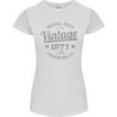 Vintage Year 52nd Birthday 1971 Womens Petite Cut T-Shirt White