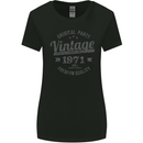 Vintage Year 52nd Birthday 1971 Womens Wider Cut T-Shirt Black