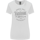 Vintage Year 52nd Birthday 1971 Womens Wider Cut T-Shirt White